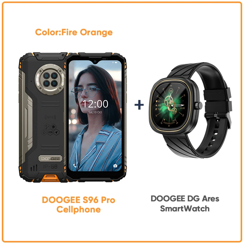 android cell phones for sale DOOGEE S96 Pro mobile phone Smartphone 48MP Round Quad Camera 20MP Infrared Night Vision Helio G90 Octa Core 8GB+128GB 6350mAh 3g android phones Android Phones