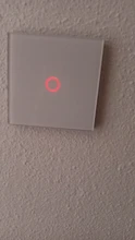 Interruptor de luz táctil de pared estándar de la UE, toma de corriente de pared, Sensor, Panel de cristal blanco, con retroiluminación LED, AC220V