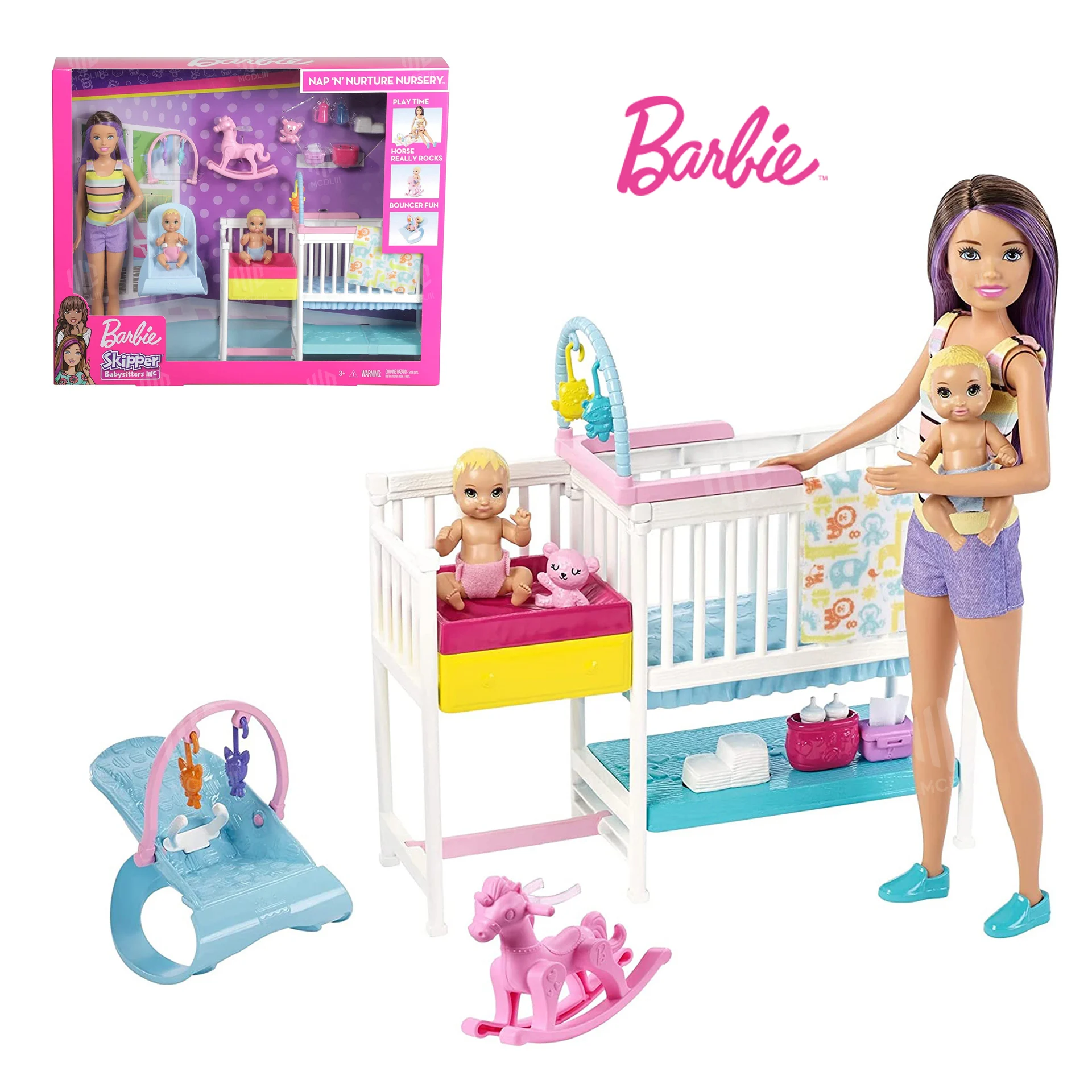 Barbie Skipper Babysitters Inc. Playset and Doll with Blonde Hair