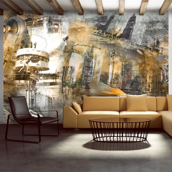 

Wall mural-Berlin-collage (orange)-100x70 cm