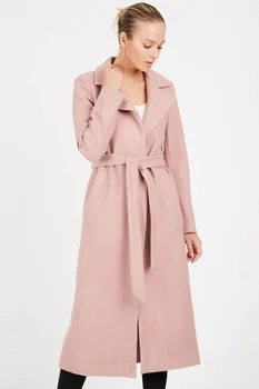 

Women's Coat Küşak Off Color Rose Wool Cachet Fabric N Free Brand 449365647