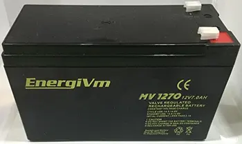 

Energivm MV1270 AGM 12V 7Ah battery, lead acid battery, 12v rechargeable battery, 12v rechargeable battery, lead acid battery, battery.