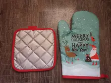 Party-Decoration-Supplies Gloves Kitchen-Mat Dining Christmas-Baking Natal Xmas New-Year