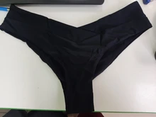 Braga de Bikini negra para mujer, parte inferior de baño Sexy de cintura baja