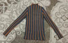 Knitted Sweater Pullover Women Striped Turtleneck Black Korean Winter Ladies Red Thick