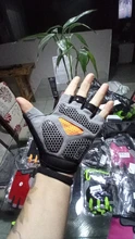 Guantes antideslizantes de silicona para ciclismo, para hombre y mujer, de medio dedo, transpirables, para deportes de choque, D40