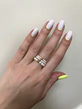 Anillos de perlas de concha Natural francesa para mujer, joyería elástica ajustable, anillos de cuentas de perlas de acero inoxidable, regalos de boda