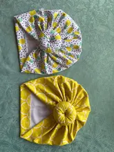 Cute 1 Uds Primavera Verano impreso fruta dibujos animados bebé niñas sombrero recién nacido Infante niños niñas turbante redondo bola Beanie gorras