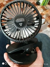 Desk-Fan Usb-Table-Fan Clip-On-Fan Cooling Rechargeable Mini 3-Speeds Rotation 360-Degree