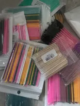 Desechables hisopo de algodón sin pelusa Micro cepillos madera bastoncillos de algodón muestras oído limpio palo pegamento para extensión de pestañas quitar herramientas