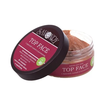 

Savonry face mask top face with red clay and alginate