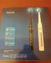 Fairywill-cepillo de dientes eléctrico sónico para adulto, FW-507 recargable por USB, resistente al agua, 8 cabezales de repuesto