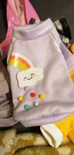 Cute Pet Dog Clothes Puppy sweater T-shirt Shirt Cute Rainbow printing Pajamas Cat 