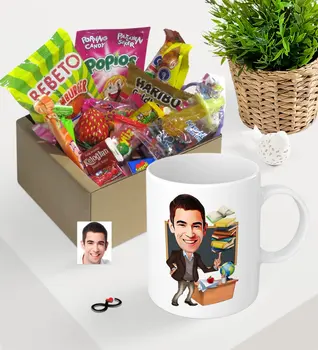 

Personalized Mr Teacher Caricature Of Nostalgic Lezzetler Mug Seti-2 Souvenirs Ancients Picture Considerate Special Design sweetheart