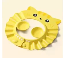 Gorro de ducha ajustable con dibujos animados para bebé, gorro de lavado de pelo para recién nacido, protección para las orejas, protector para champú para niños