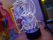 Lamp Bedroom-Decor Gift Led-Night-Light Acrylic Academia Face-Design Anime Shoto Todoroki
