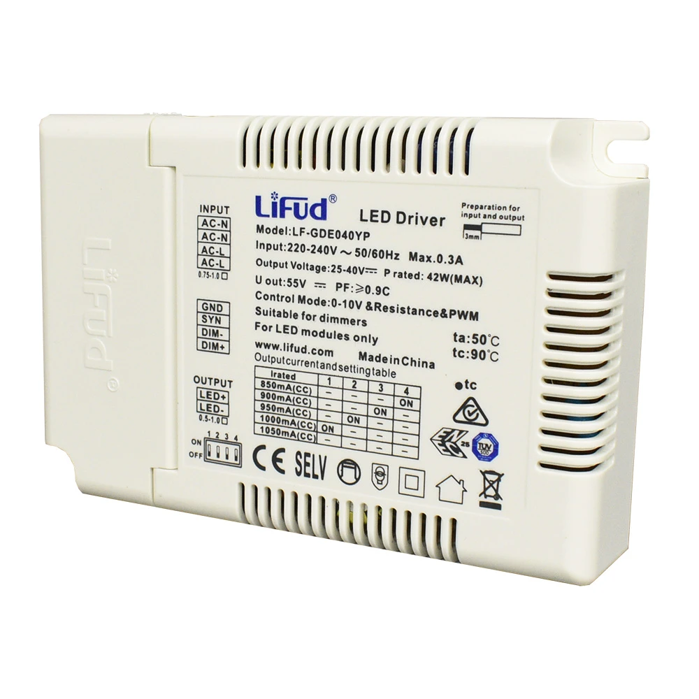 Flicker Free 40w Power Led Driver 010v Pwm Resistance Dimmable Sync Eu