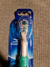 Oral B cepillo de dientes eléctrico acción cruzada doble rotación y vibración limpia los dientes AA batería reemplazable cepillo de dientes en la cabeza