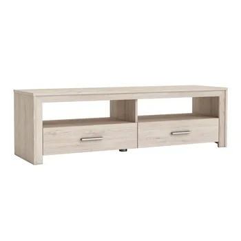 

Table with drawers for dining room or salon color Oak 132x40 cm light brown