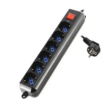 

Power Socket - 6 Sockets with Switch Ewent EW3924 Schuko Black