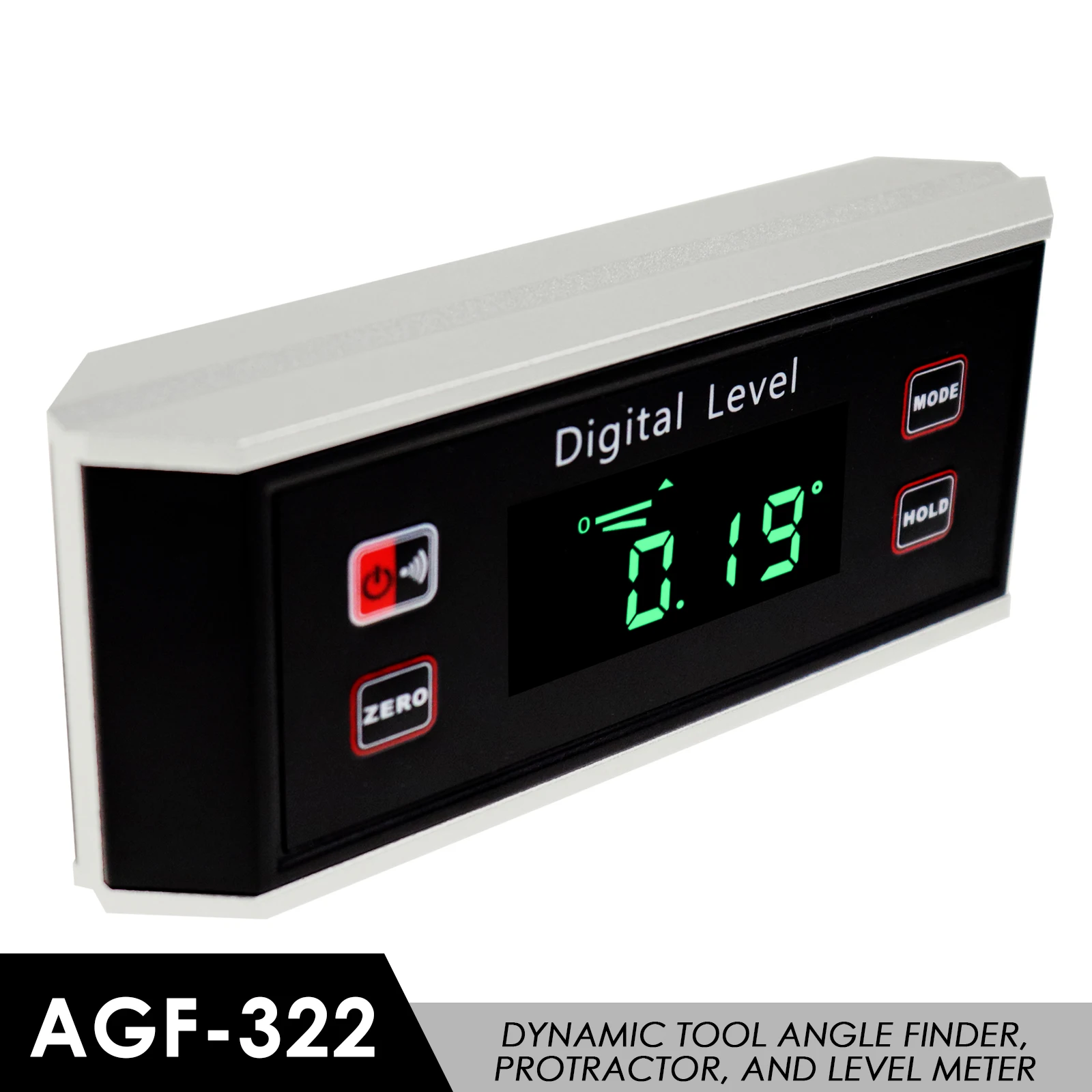 Digital Level Angle Finder Bevel Box Magnetic Base 360deg (4 x 90deg) Inclinometer Protractor Gauge Tilt Direction Indicator