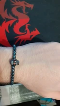 Pulsera de cuentas de cobre con cabeza de calavera para hombre y mujer, brazalete ajustable de cristal con esqueleto de circonia cúbica hecho a mano, joyería Punk para hombre y mujer