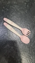 Juego de utensilios de silicona para bebés, cuchara auxiliar para aprender a comer, tenedor suave y flexible, vajilla para niños pequeños
