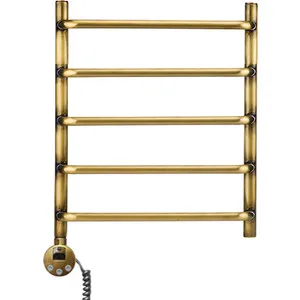 

Towel rack electric domoterm Stefano P5 400x500 Adb El left, antique bronze