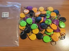 Etiqueta para llave con Chip Keyfobs, RFID, 125 khz, EM4100, 125 khz, solo lectura, 50 Uds.