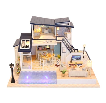 

DIY House interior designer prefabricated model villa with pool 13849 hobby day house for assembly by own hands