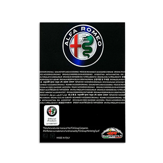 Portachiavi Elite Alfisti, Italy con Loghi Alfa Romeo