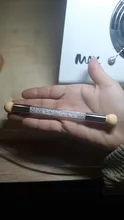 1 pincel de decoración de uñas con degradado, bolígrafo de dibujo de pintura con 4 cabezales de esponja de repuesto, herramienta de manicura con mango de diamante de imitación de doble extremo NB14 #