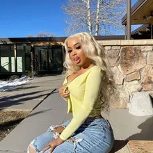 613 peluca Frontal de encaje 30 32 pulgadas 13x4x1 parte de encaje Peluca de la onda del cuerpo brasileño rubia peluca con malla Frontal de cabello humano para las mujeres 180 de densidad