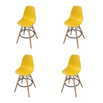 

PACK 4 STOOLS TOWER WOOD YELLOW