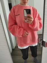 Sudadera ajustada coreana para mujer, jersey con letras kpop, gris marino, negro, rosa, m-xxl, primavera y otoño, 2021