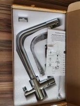 Frap de la cocina cromo grifo del fregadero de rotación de 360 grados de purificación de agua cuenta con tres vías de agua caliente y fría mezclador F4352