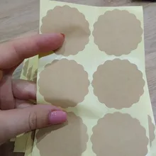 Pegatinas Vintage de marca Kraft para manualidades, sobres adhesivos hechos a mano, sello adhesivo de sello, color blanco, varios, 100 Uds.