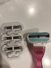 Cabezales de afeitado de 3 cuchillas para mujer, accesorios para el cuidado de la piel, afeitadora corporal, 4 Uds.