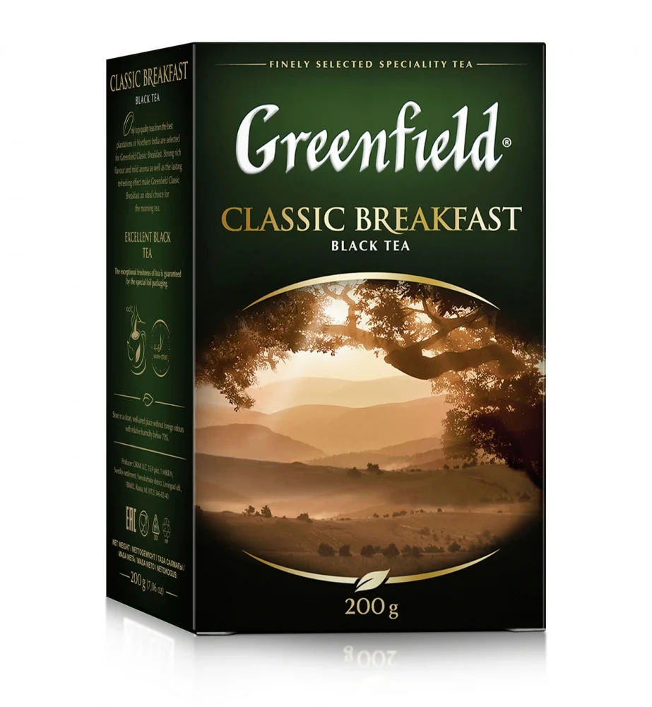 Чай Greenfield &quotClassic Breakfast&quot черный листовой 200 гр|Черный чай| |