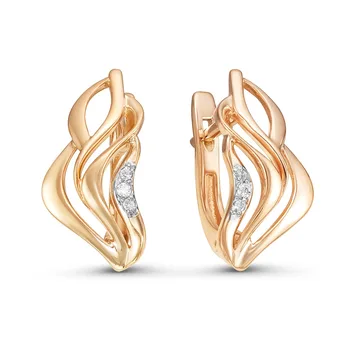 

10-05275 mink gold 585 sterling silver earrings