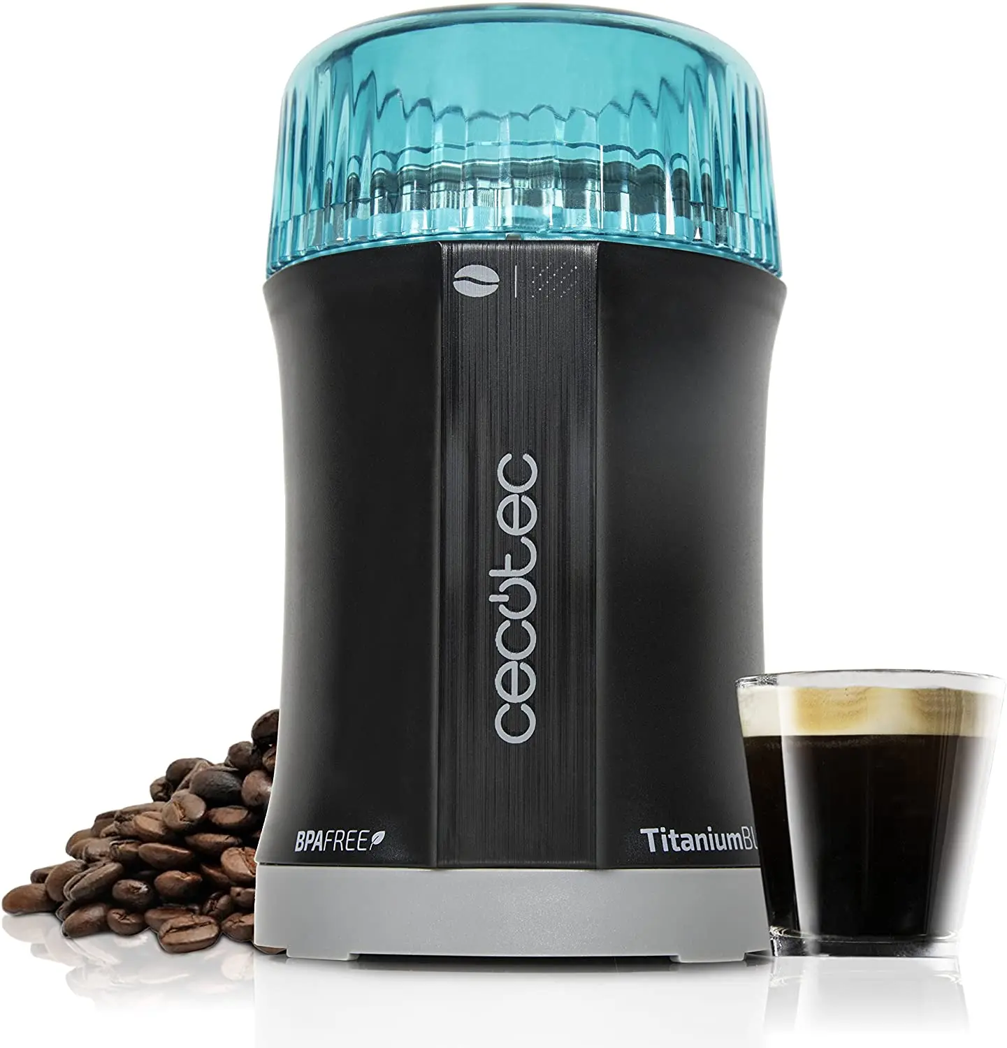 Molinillo de café  Cecotec TitanMill 200, 200W, Capacidad 50 gr,  Desmontable, Revestimiento titanio