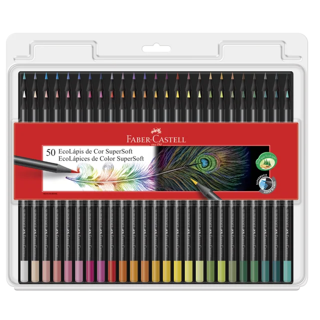 Lápis De Cor Faber Castell Supersoft 15 Cores Quentes - Wooden Colored  Pencils - AliExpress