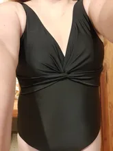 Swimwear Monokini Beachwear Bathing-Suits Retro Plus-Size Women Solid Vintage New 4XL