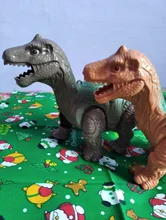 Dinosaurio eléctrico que camina, juguete de dinosaurios brillantes con sonido, modelo de animales para niños, regalo interactivo