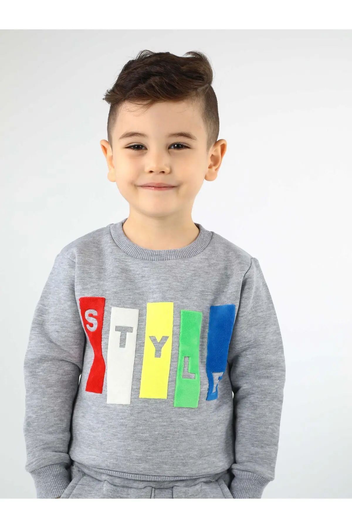 

Gray Winter Male Child Sweatshirt