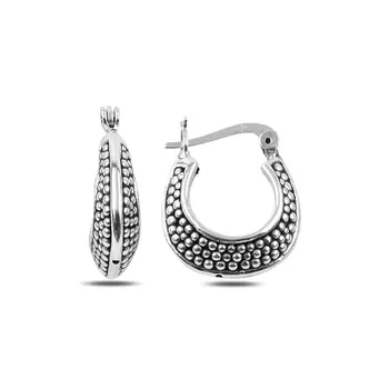 

Angemiel 925 Silver Patterned Bag Earrings