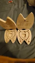 Caja de madera para dientes de bebé, organizador umbilical para los dientes de la leche en inglés/español/portugués, caja de recuerdo para niños y niñas