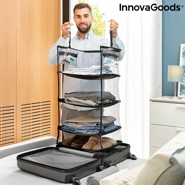 Складной портативный стеллаж для организации чемоданов спальных мешков InnovaGoods| |