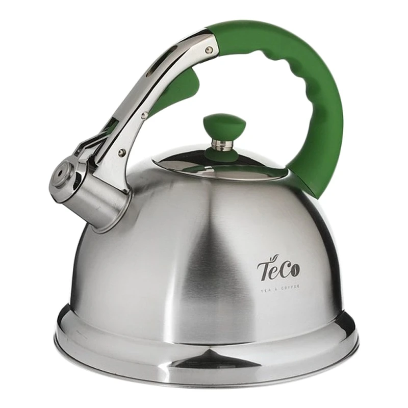 Чайник TECO TC-106-G (3 л; нержавеющая сталь; свисток; покрытие ручки Soft Touch; подходит для всех типов плит)