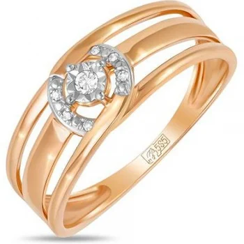 

Lucas gold ring with 7 red gold diamonds